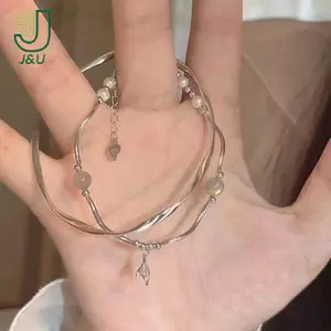 Vòng Tay Duoi Cá Cho Nữ Với Thiết Kế Ánh Trăng Và Đá, Sang Trọng