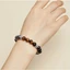 Vòng tay đính cườm mắt hổ Unisex Hematite - Miếng đệm bạc thủ công Hợp thời trang OL - Mặc hàng ngày