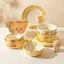 Hiện Đại Bà Nội Trợ Gấu Bơ Bát Gốm Hoạt Hình Dễ Thương Underglaze Màu Bộ Đồ Ăn Bát Cơm Hộ Gia Đình Đĩa Mì Ăn Liền Bát 1W5Y