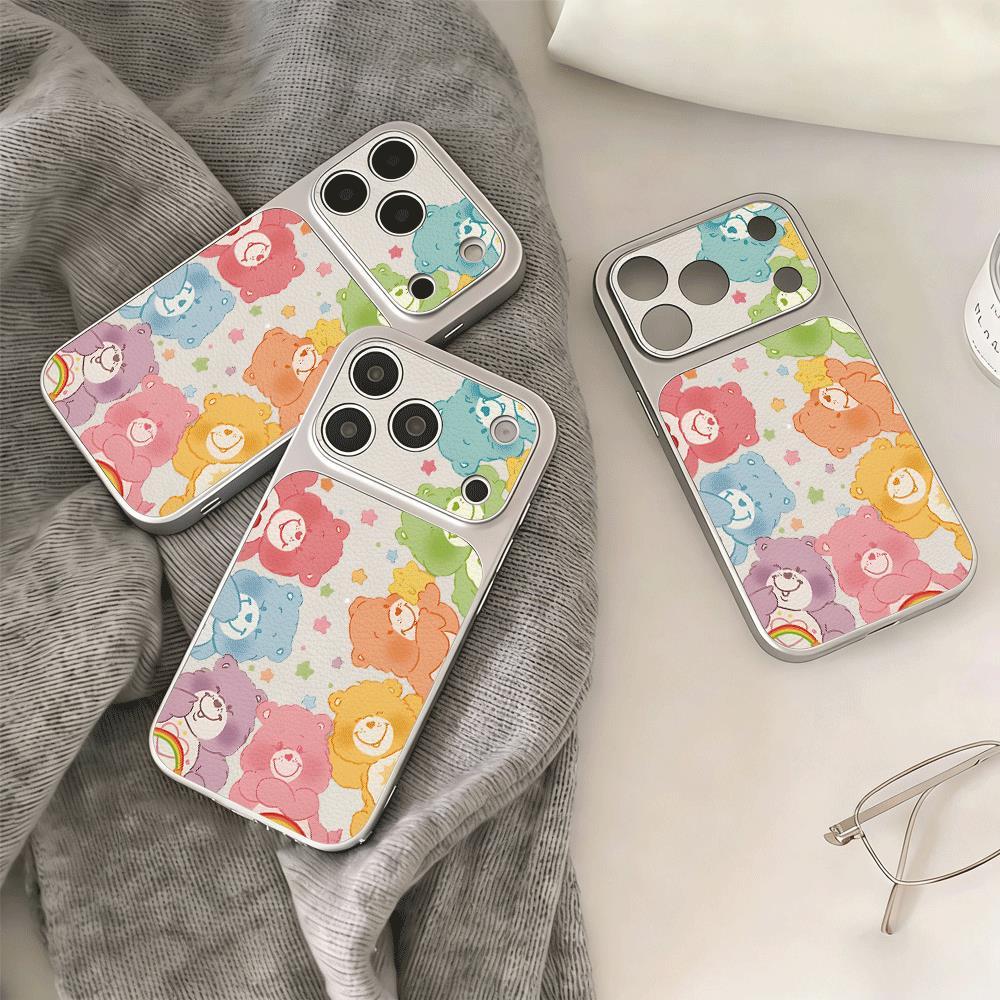 Màu gấu đầy đủ phù hợp cho 14/13Pro giây biến 17 trường hợp iPhone 17Air chống ngã