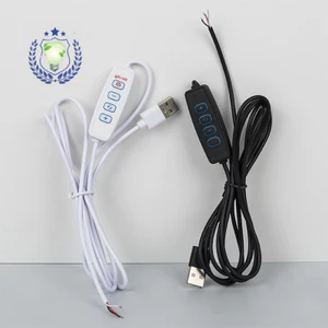 LF0M Đèn LED Bàn Đèn Ngủ Cáp Chuyển Đổi 5V 1A Đèn BaTone USB Ổ Cắm Bốn Nút Cáp Chuyển Đổi