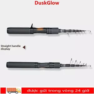 Cần câu DUSKGlow bằngcarbon siêu nhẹ, tay cầm thoải mái, thanh du lịch đầu rắn, dài 1,8m, phù hợp hoạt động ngoài trời