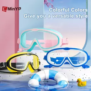 Kính bơi lớn có nút tai chống sương mù dành cho bé trai và gái, phù hợp khi đi biển hoặc bơi lội.
