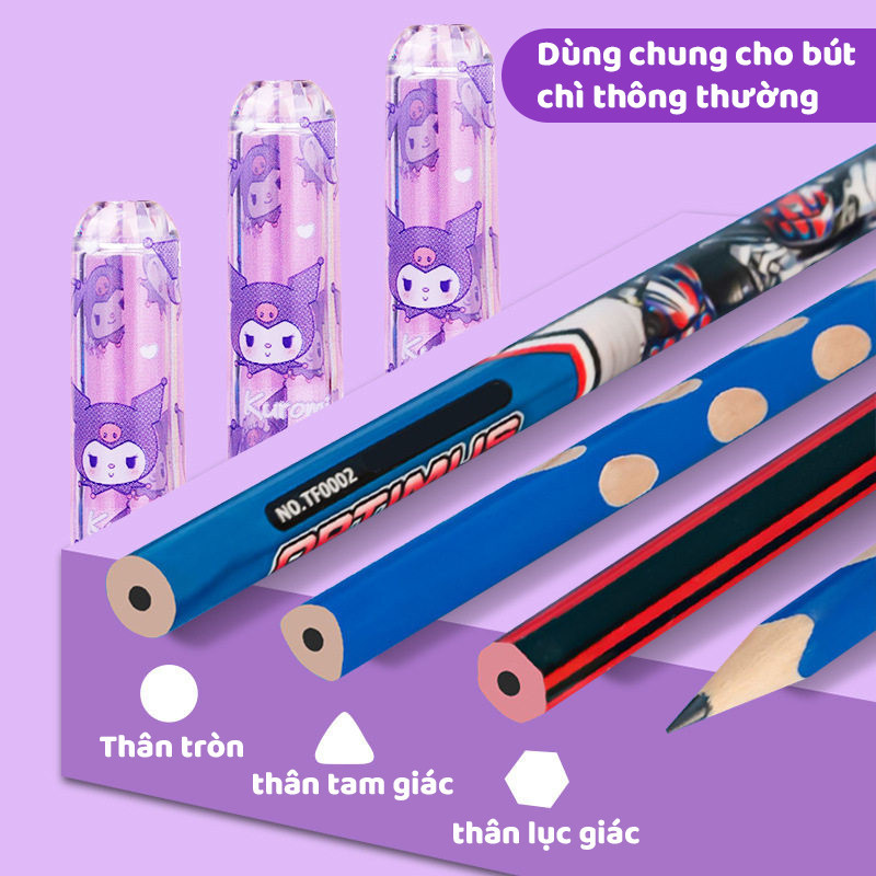 36 Chiếc Nắp Bút Chì Đáng Yêu, Hoạt Hình Vui Nhộn, Giúp Bảo Vệ Ngòi Chì, Nối Dài Đầu Bút Tiện Dụng