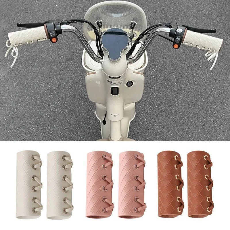 Hút Mồ Hôi Sửa Đổi Pin Xe Điện Phụ Kiện Xe Tay Cầm Bao Da Trang Trí Đa Năng Bốn Mùa Tay Cầm Chống Trơn Trượt Đa Năng