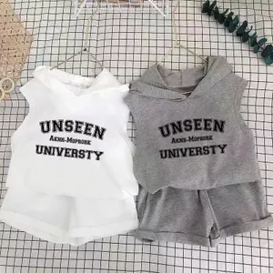Trẻ Em Áo Khoác Không Tay Trang Phục Áo Quần Short Bộ Thoáng Khí Mùa Hè Thường Ngày Hai Mảnh Quần Áo Mặc Hàng Ngày