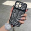 Thích hợp cho iPhone17promax Da Rắn Họa Tiết Vỏ Điện Thoại Da Chống Sốc Thích Hợp Cho iPhone16pro Cao Cấp Cá Tính Niche