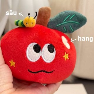 Gấu bông táo đỏ – Nhồi bông mềm mại, móc khóa xinh – Có thể đựng nhẫn – Quà tặng Valentine, sinh nhật – Siêu dễ thương