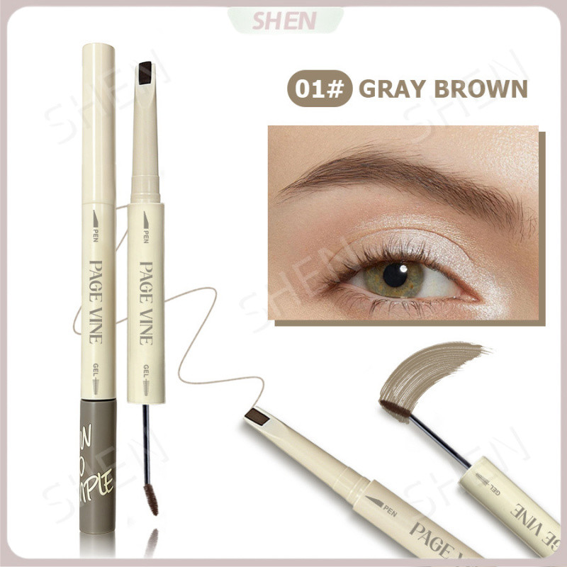 Máy cắt lông mày hai đầu Mascara lỏng mượt mà Không dễ nhòe Bàn chải lông mày tự nhiên