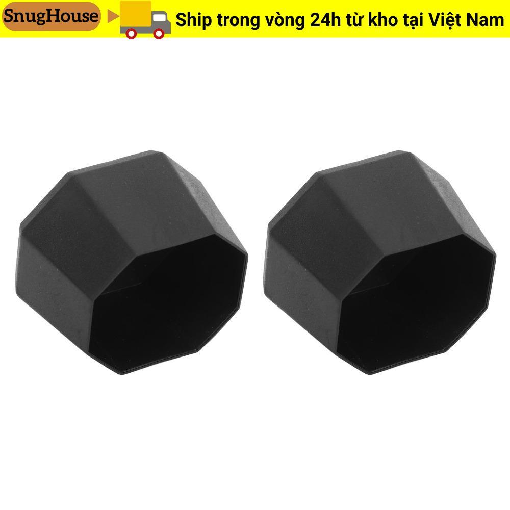 SNUGHOUSE 2 Chiếc End Cover Đen cho Vợt Tennis, Phụ Kiện Bảo Vệ Vợt Bóng Đá và Pickleball