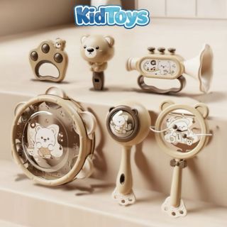 Đồ chơi nhạc cụ lục lạc KidToys – xúc xắc trống kèn phát triển giác quan cho bé sơ sinh