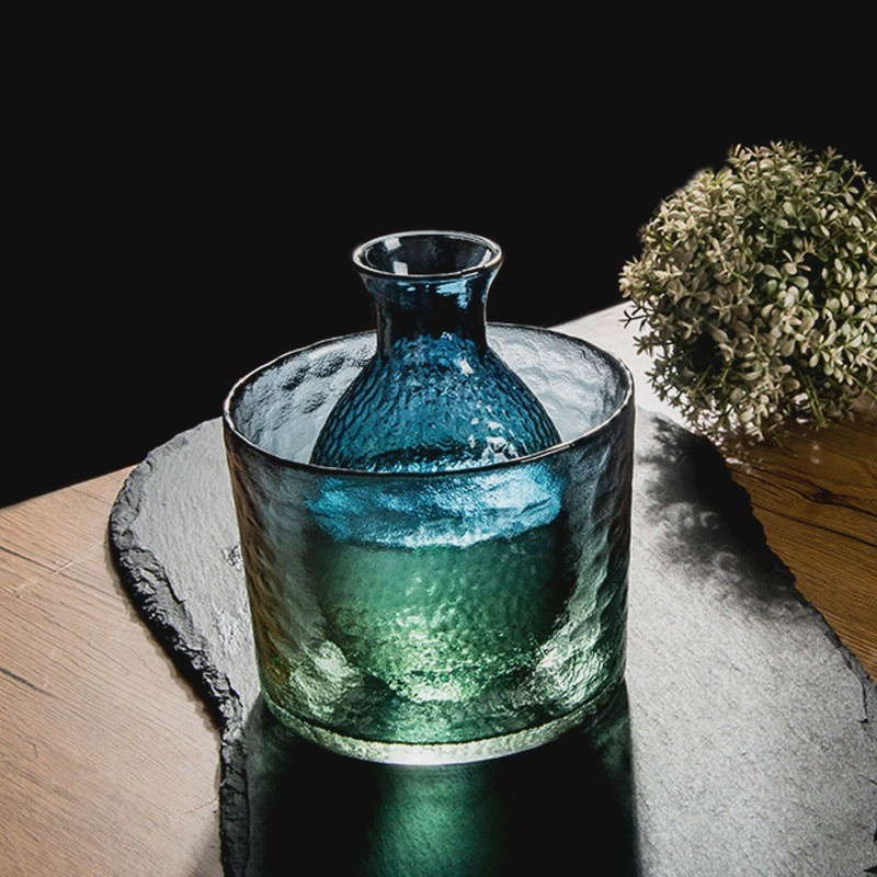 Phong Cách Nhật Bản Thủy Tinh Sake Bộ Đá Hơi Say Rượu Nhỏ Thủy Tinh Cơm Ấm Rượu Sake Bộ Rượu Thủy Tinh
