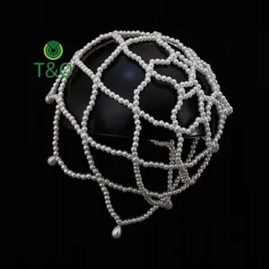 Mũ dệt ngọc trai giả và lưới cổ điển - phụ kiện đám cưới sang trọng dành cho cô dâu