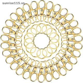 SRVN 100 Chiếc Móc Khóa Kẹp Móc Xoay Khóa Dây Chụp Móc Tôm Hùm Móng Vuốt Khóa, Móc Khóa DIY Trang Sức Thủ Công.