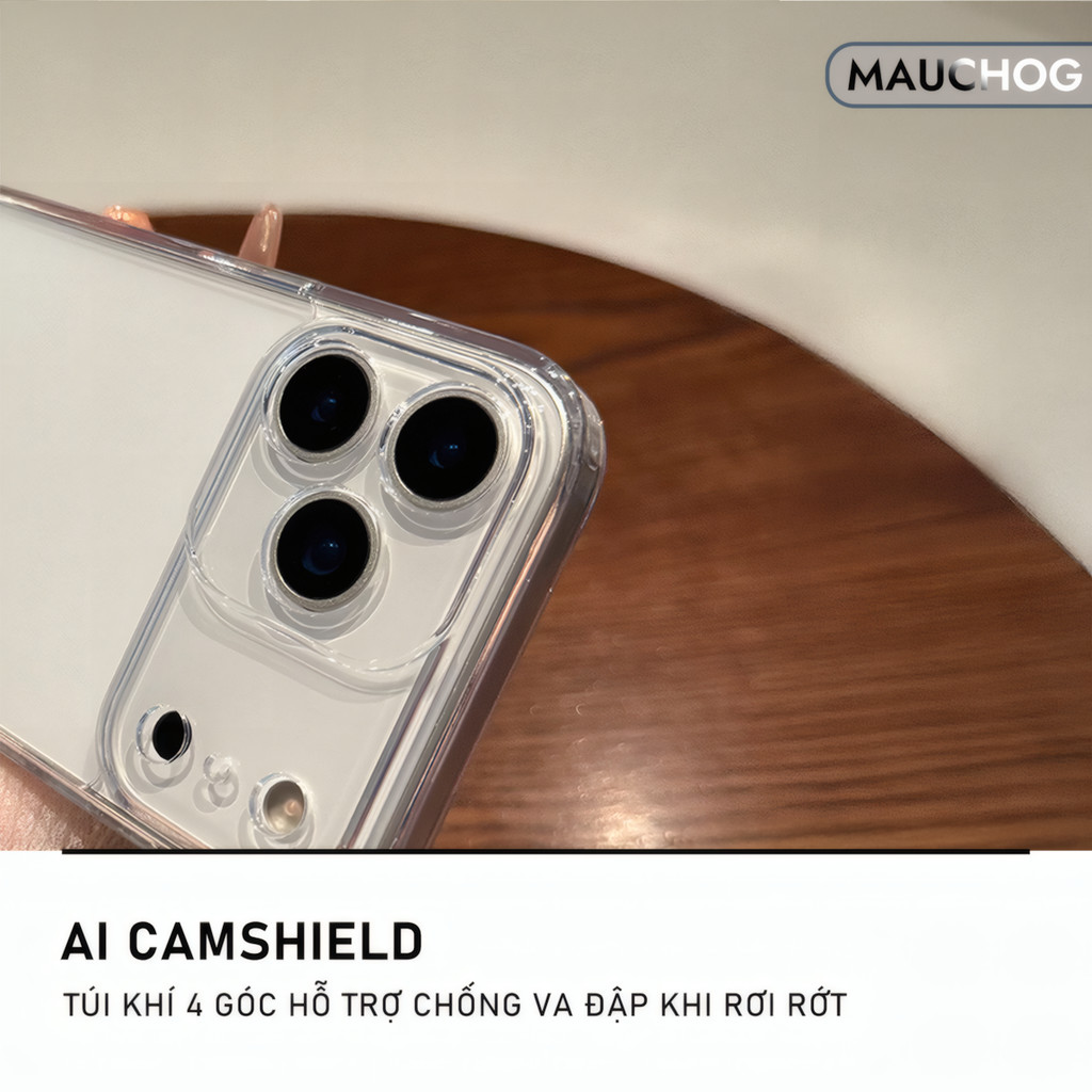 Ốp Lưng Trong Suốt Chống Sốc Bảo Vệ Camera Cho Điện Thoại iPhone 17 Pro Max 16 15 14 13