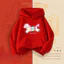Áo Hoodie có mũ trùm đầu màu đỏ lễ hội dành cho trẻ em Thiết kế năm ngựa Áo Hoodie năm mới thông thường
