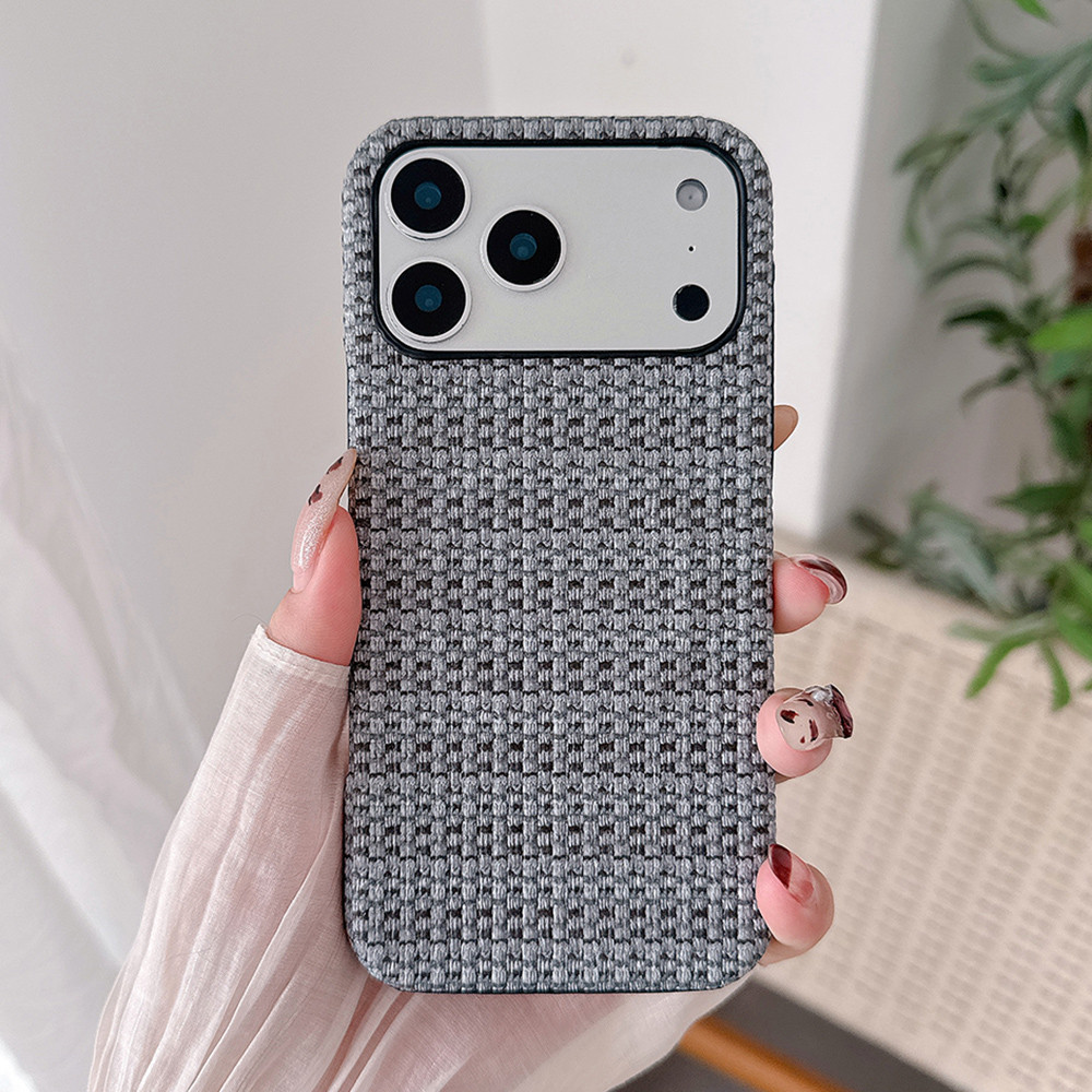 Từ Tính Nhiều Màu Sắc Dệt Cứng Nửa Gói Ốp Lưng Điện Thoại iPhone 17 Pro Max 17 Air 16 Plus 15 14 13 Vỏ Bảo Vệ Chống Sốc