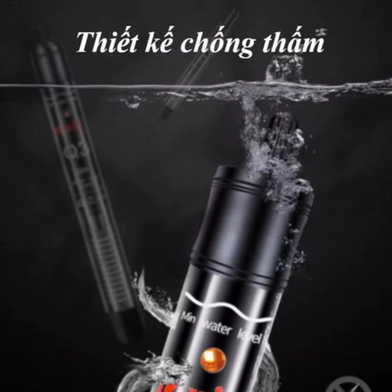 Máy Sưởi Bể Cá 25W-300W Inox Chống Vỡ Điều Chỉnh Nhiệt Tự Động Làm Ấm Nước An Toàn Cho Cá Cảnh