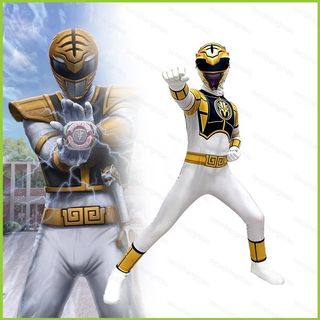 PS2 Mighty Morphin Power Rangers jumpsuits nhập vai vải cosplay Trang phục dự tiệc Halloween SP2