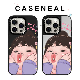 Ốp Điện Thoại Trong Suốt Gương Chống Rơi Cô Gái Dễ Thương Thích Hợp Cho iPhone 17 ProMax 17 Pro 17 Air 16promax 16 15promax 15 14promax 13 ProMax Vỏ Cứng Bảo Vệ