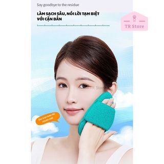 GECOMO Bông Rửa Mặt Siêu Mềm Dày Dặn Khổng Lồ 2XXL - Tẩy Da Chết, Làm Sạch Sâu 2-in-1