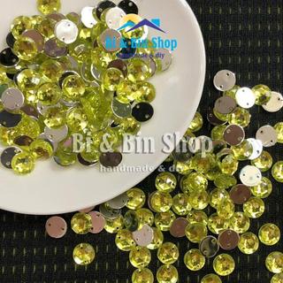 72 Viên Đá Kết Nhựa Tròn 12mm Đính Kết Trang Phục, Làm Phụ Kiện Thời Trang