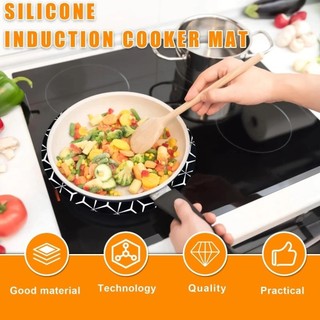 Tấm bảo vệ bếp cảm ứng LEAFYHOME, Thảm bếp cảm ứng có thể tái sử dụng bằng silicon, Phụ kiện nhà bếp Dễ dàng làm sạch Chịu nhiệt Chống trượt Thảm bếp chống thấm nước Bếp cảm ứng