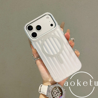 Hút từ tính sóng đầy màu sắc thích hợp cho vỏ điện thoại Apple iPhone 17 Promax lỗ lớn chống rơi 16pro chống vân tay 15 / 14 / 13 Vỏ bảo vệ tối giản