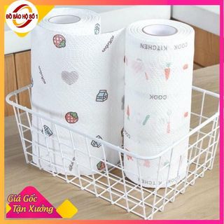 Giấy Lau Đa Năng Lau Bếp Giấy Lau Bếp dobaoho,Cuộn Tờ Dai Giặt Tái Sử Dụng Họa Tiết Đẹp Tiện Dụng