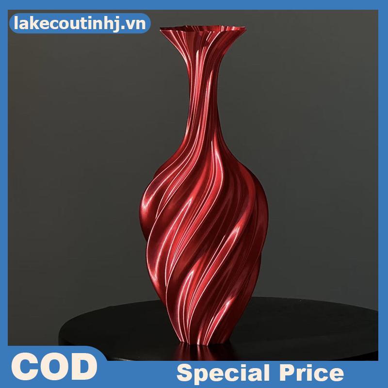 Lu 3d In Bình Hoa Phong Cách Hiện Đại Bình Hoa Có Họa Tiết Xoắn Thẩm Mỹ Hoa Trưng Bày Bình Cho Phòng Khách Để Bàn Trang Trí tinhj