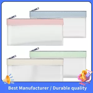 4 Túi Đựng Tiền Có Dây Kéo, Phong Bì Tiền Mặt, Túi Đựng Tiền, Túi Nạp Tiền Ngân Hàng Trong Suốt, Túi Ngân Hàng, Túi Đựng Tiền, Túi Đựng Tiền Xu Dễ Sử Dụng 19,5 X 9,5cm