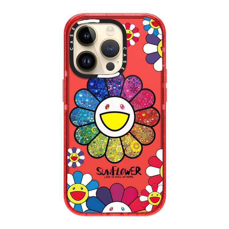 CASECASE X Hoa Hướng Dương Cam / Đỏ / Perri Bộ Sưu Tập Kẹo Tím Màu Trong Suốt Cứng Từ Tính Hút Tác Động Dành Cho Apple IPhone 13 14 15 16 17Pro Max Plus Có Hộp