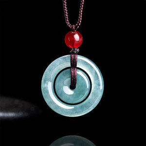 Khóa Mặt Dây Chuyền Nam Nữ Jade Style với An Toàn Cho Trẻ Em, Màu Xanh