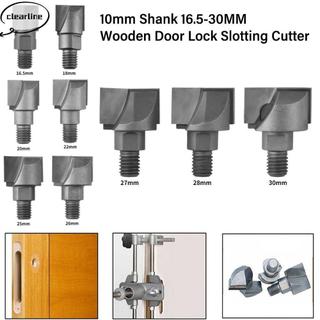 CLEARLINE CNC Đáy Làm Sạch Router Bit, 16-30mm 10mm Shank Khóa Cửa Gỗ Khe Cắt, Thép Vonfram Vít Chủ Đề Chế Biến Gỗ Phay Dụng Cụ