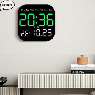 Đồng hồ treo tường điện tử CLEARLINE, Đồng hồ LED kỹ thuật số đa chức năng ngày, Điều khiển bằng giọng nói Đồng hồ bàn hiển thị treo tường cho phòng ngủ
