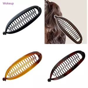 Barrettes nhựa chuối liền mạch cho nữ, dùng hàng ngày