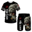Áo Thun và Quần Short In Hình Sư Tử 3D Unisex - Trang Phục Hàng Ngày