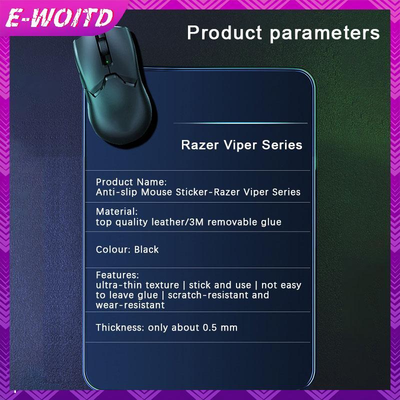 E-WOITD Chuột Chống Trơn Trượt Stier Chuột Grip Tape Skate Handmade Stier Chống Trượt Su Mồ Hôi Cho Razer Viper Mini / Ultimate / V2 Pro E-WOITD