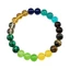 Vòng tay đính cườm nhiều màu - Đá quý giả thủy tinh thủ công (Green Aventurine Citrine Malachite Tiger 's Eye) - Văn phòng hàng ngày