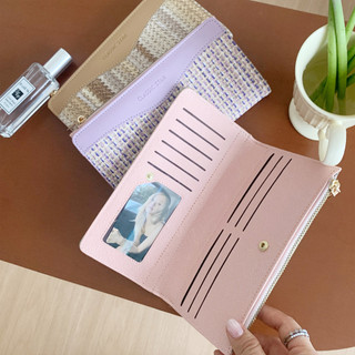Thời Trang Nhiều Màu Sắc Nữ Ví Dài Nhiều Hộp Đựng Thẻ Dung Tích Lớn Dây Kéo Khóa Đồng Xu Tiền Mặt Ví Dài