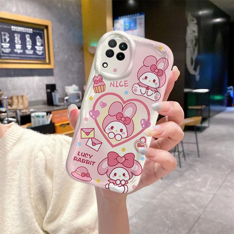 Vỏ Silicon Hoạt Hình Cho Samsung A12 A22 4G M12 3D Thẩm Mỹ TPU Mềm Sanrio Kuromi Cặp Đôi My Melody Vỏ Điện Thoại Chống Sốc