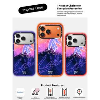 CASECASE X Unbound Orange / Red / Perri Purple Candy Collection Màu sắc trong suốt cứng hút từ tính Vỏ tác động cho Apple IPhone 13 14 15 16 17Pro Max Plus Có hộp