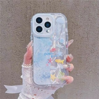 DànhCho IPhone 17 16 15 14 13 12 11 ProMax XR XS Max 7 8 Plus Mùa hè Marine World Feather trường hợp điện thoại