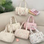 Phong Cách Hàn Quốc Lười Phong Cách Quilted Cotton Hoạt Hình Túi Xi Lanh Nữ Sinh Túi Đeo Vai Dung Tích Lớn Túi Đi Chơi Đi Làm Túi Bảo Quản