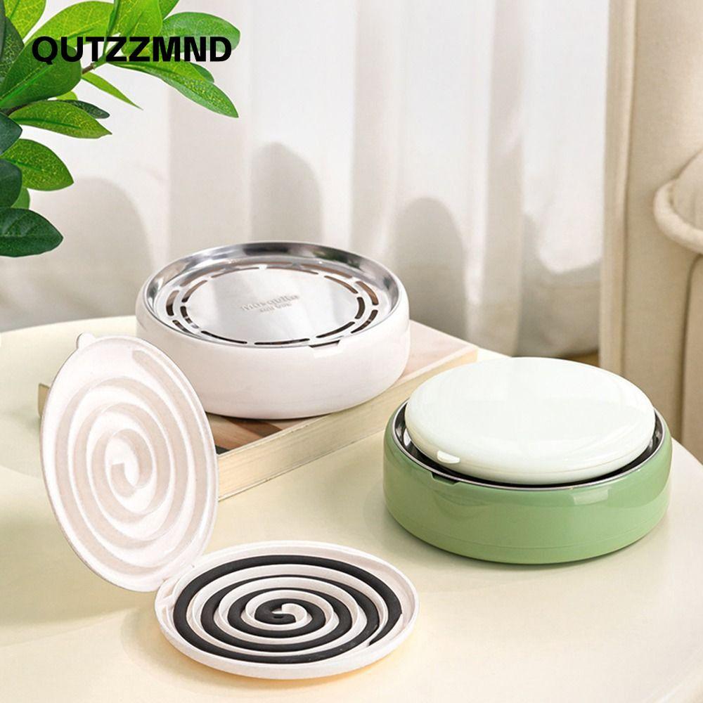 Giá đỡ cuộn muỗi QUTZZMND, có khay thiết kế an toàn Giá đỡ cuộn muỗi, Đầu đốt gỗ đàn hương hữu ích chống hiện đại cho muỗi hương gia đình