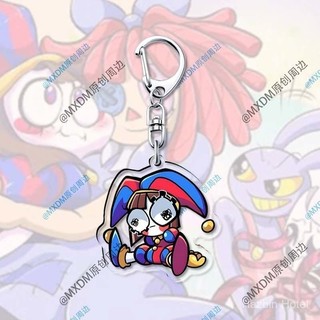【24H SHIP】Digital Circus Anime Surrounding Acrylic Keychain Pomni Caine Jax Ragatha Gangle Keychain Sending Gifts To