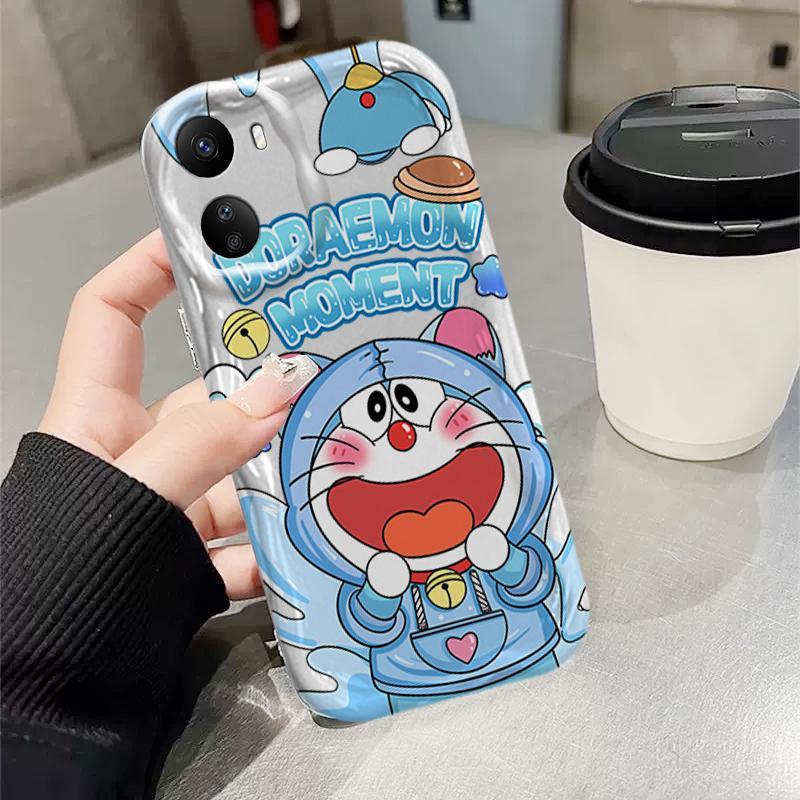 Vỏ Silicon Hoạt Hình Cho Redmi 13C / POCO C65 Vỏ Điện Thoại Mềm 3D Doremon Chống Sốc Ốp Lưng