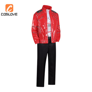 Trang phục cosplay trọn bộ cho nam Inspired by Michael Jackson Phim mới - Áo đỏ, phù hợp trình diễn sân khấu