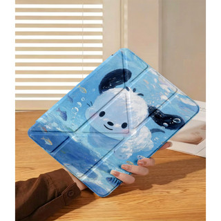 SUMMER COOL Pacha Dog Ốp bảo vệ gập chữ Y cho iPad cho Air 4/5/6/7/8 M3 M5 iPad Gen 11 A16, Pro 11 M4  Chống sốc
