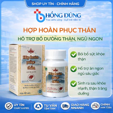 Viên uống Hợp hoan phục thần Kingphar, hộp 40v, giúp dưỡng tâm, an thần
